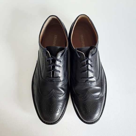 Rockport Dressports Vibram Genuine Leather Men\'s Wingtip Black Oxford Shoes 12 W main image 5